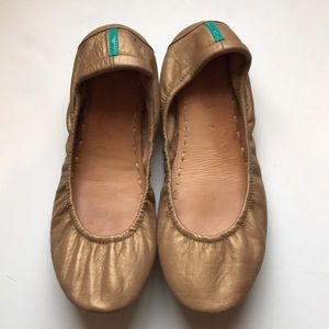 Metallic Gold Tieks size 7